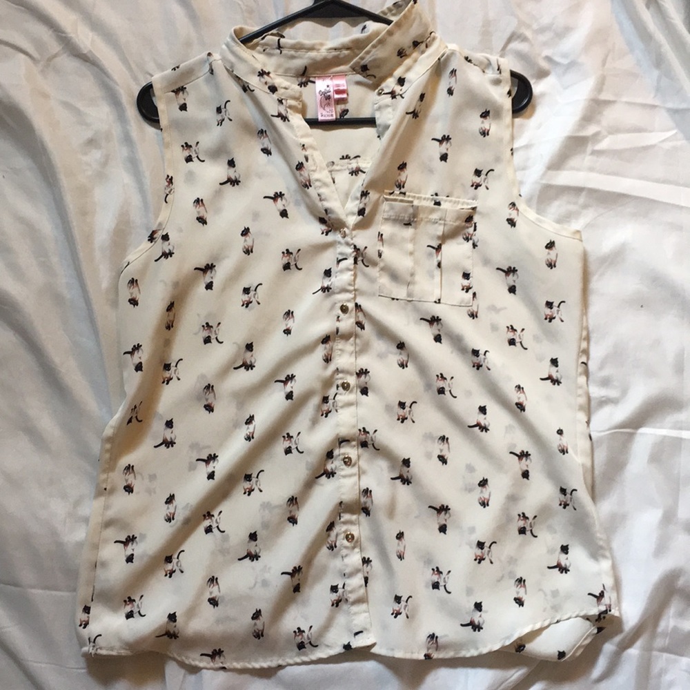 Cat Print Overshirt